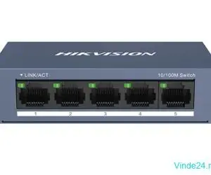 Switch 5 porturi 10/100 Mbps RJ45 - Hikvision DS-3E0105-O