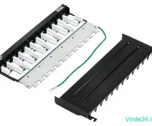 Patch Panel 12 porturi RJ45 UTP, Cat6a, Ecranat, 0.5U - TRENDnet TC-P12C6AS