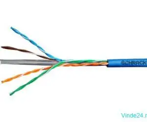 Cablu Schrack U/UTP Cat.6, HSKU423P15, 4x2xAWG23/1, 300MHz, PVC, Eca, albastru