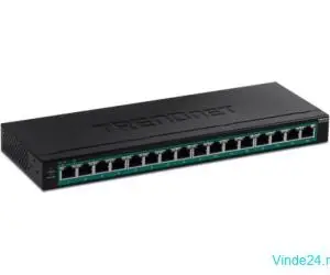 Switch 16 porturi Gigabit PoE/PoE+ 123W - TRENDnet TPE-TG160H