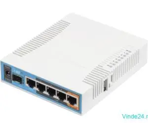 hAP ac, 5 x Gigabit, 802.11b/g/n 2.4Ghz, 802.11ac 5GHz, SFP, USB - MikroTik RB962UiGS-5HacT2HnT