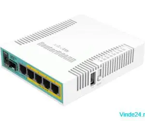 Router hEX PoE, 5 x Gigabit 4 PoE, 1 x SFP, RouterOS L4 - Mikrotik RB960PGS