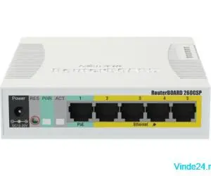 Cloud Smart Switch 5 x Gigabit (4 x PoE), 1 x SFP - Mikrotik CSS106-1G-4P-1S