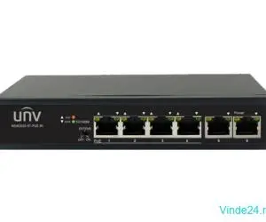 Switch 4 porturi PoE+, 2 porturi uplink RJ45 - UNV NSW2010-6T-POE-IN