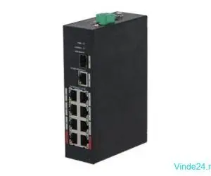 Switch Dahua PFS3110-8ET-96-V2, PoE Industrial 8 porturi, 1x Gigabit, 1x SFP, 96W