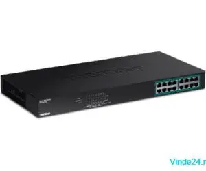 Switch 16 porturi Gigabit PoE+246W-TRENDnet TPE-TG160G