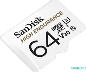 Card MicroSD 64GB'seria HIGH Endurance - SanDisk SDSQQNR-064G-GN6IA