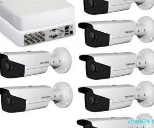 Kit Supraveghere full HD 1080P cu 7 Camere Exterior Exir 80m + DVR 8 canale video / 1 canal audio