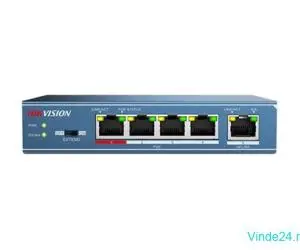 Switch 4 porturi PoE, 1 port uplink- HIKVISION