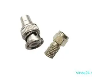 Mufa conector bnc camera pentru coaxial rg59   mufa F