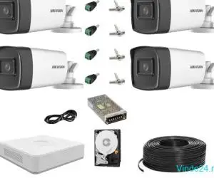 Kit 4 camere supraveghere supraveghere 2MP FULL HD IR 40m cu accesorii